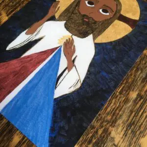 5 X 7 Divine Mercy Jesus Byzantine Folk Icon style Print