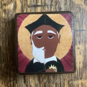 2.5 X 3.5 ish inch Saint Philip Neri Byzantine Folk Icon on wood