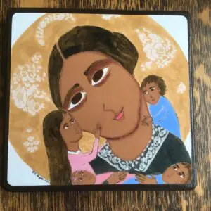 4 X 4 inch Saint Zélie Martin Icon Print on Wood