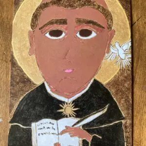 5 X 7 Saint Thomas Aquinas Byzantine Folk Icon style Print